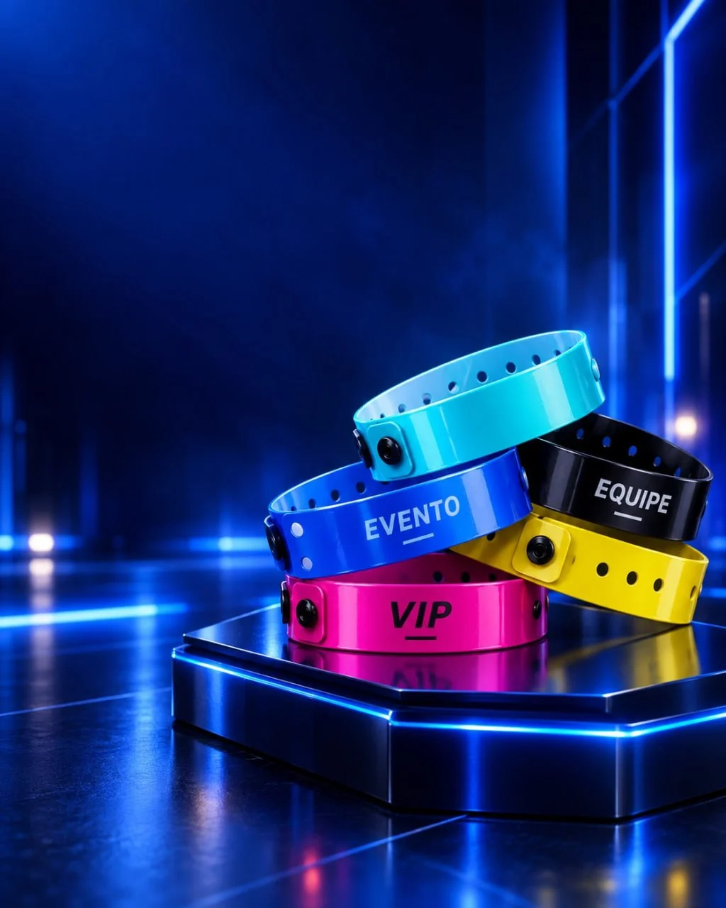 Modelos de pulseiras personalizadas neon para eventos